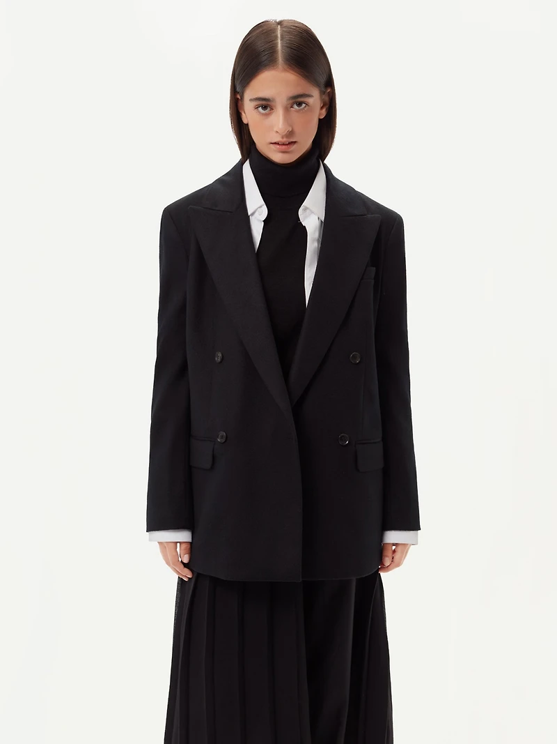 Gobi Cashmere Double-Breasted Cashmere Blazer