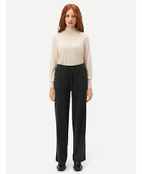 Gobi Cashmere Women's Cashmere Straight Leg Jogger With Contrast Side