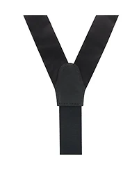 Trafalgar Men's Dutton Solid Colored Silk Button End Suspenders