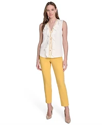 Tommy Hilfiger Women's Ruffle-Front Button-Up Blouse