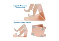 Urmust Desk Phone Holder Dock | Aluminum Stand for iPhone 6-15 Pro/Max & Tablets 4-10 Inch