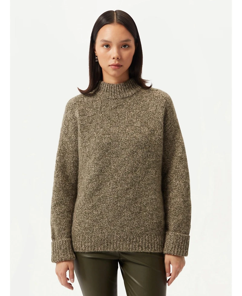 Gobi Cashmere Women's Basket-Weave Sweater