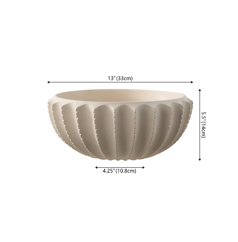 Atzaro 5" Scalloped Resin Bowl