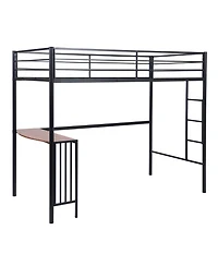 Metal Loft Bed with Desk – Space-Saving Design