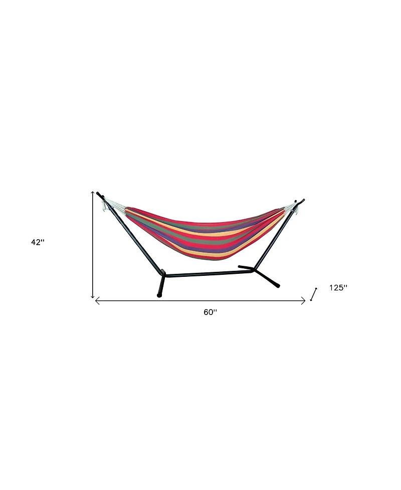 Regatta Stripe Two Person Hammock With Stand