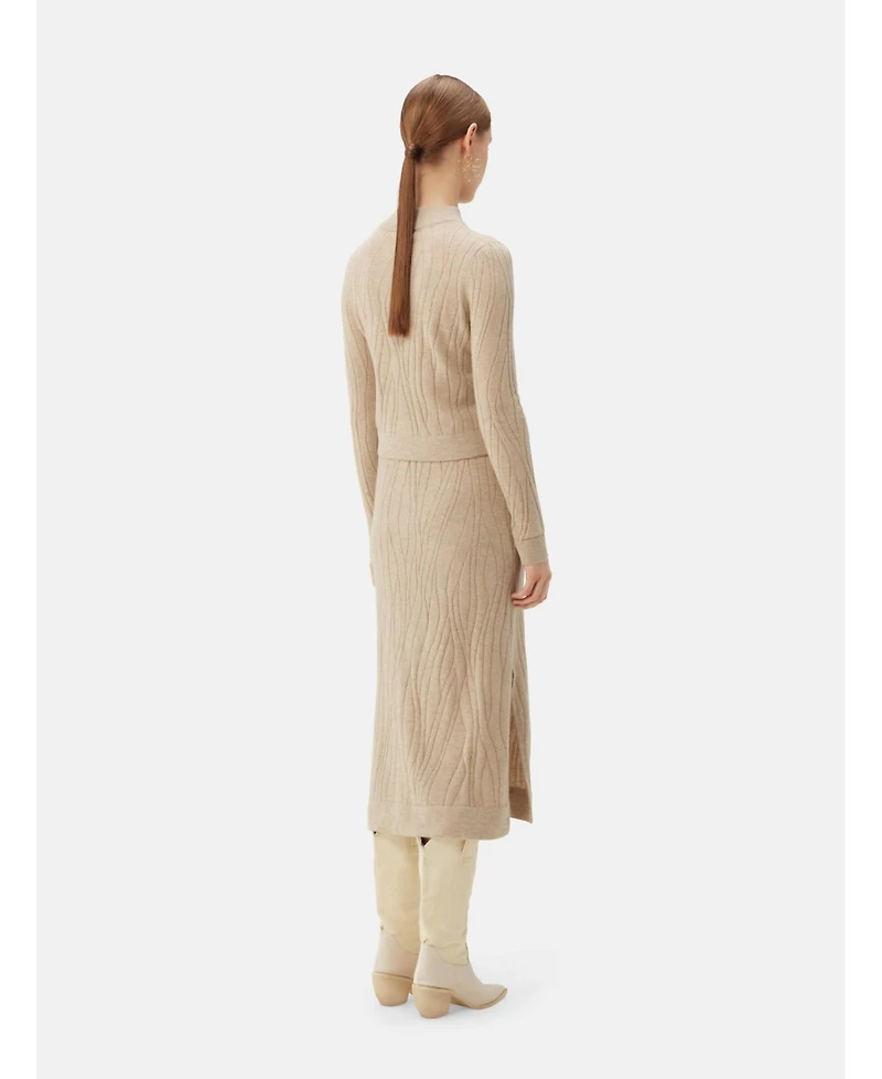 Cropped high neck cashmere sweater