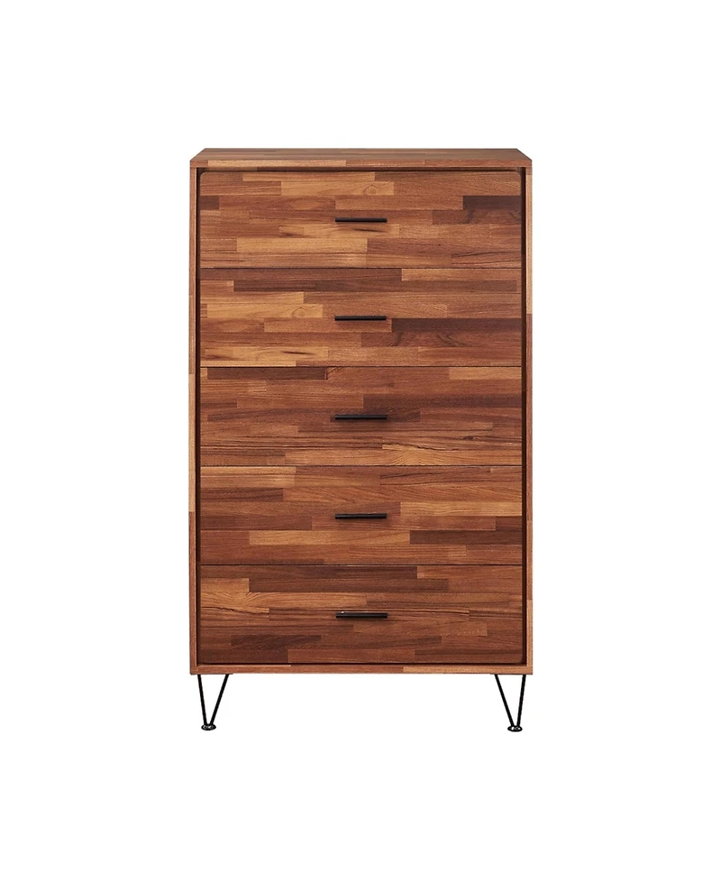 Five-Drawer Dresser for Bedroom Storage and Organization