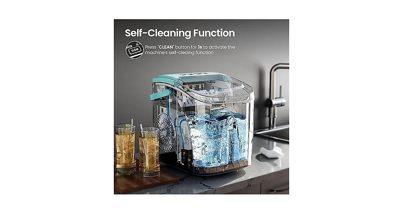 Zafro Countertop Ice Maker with Handle, Produces