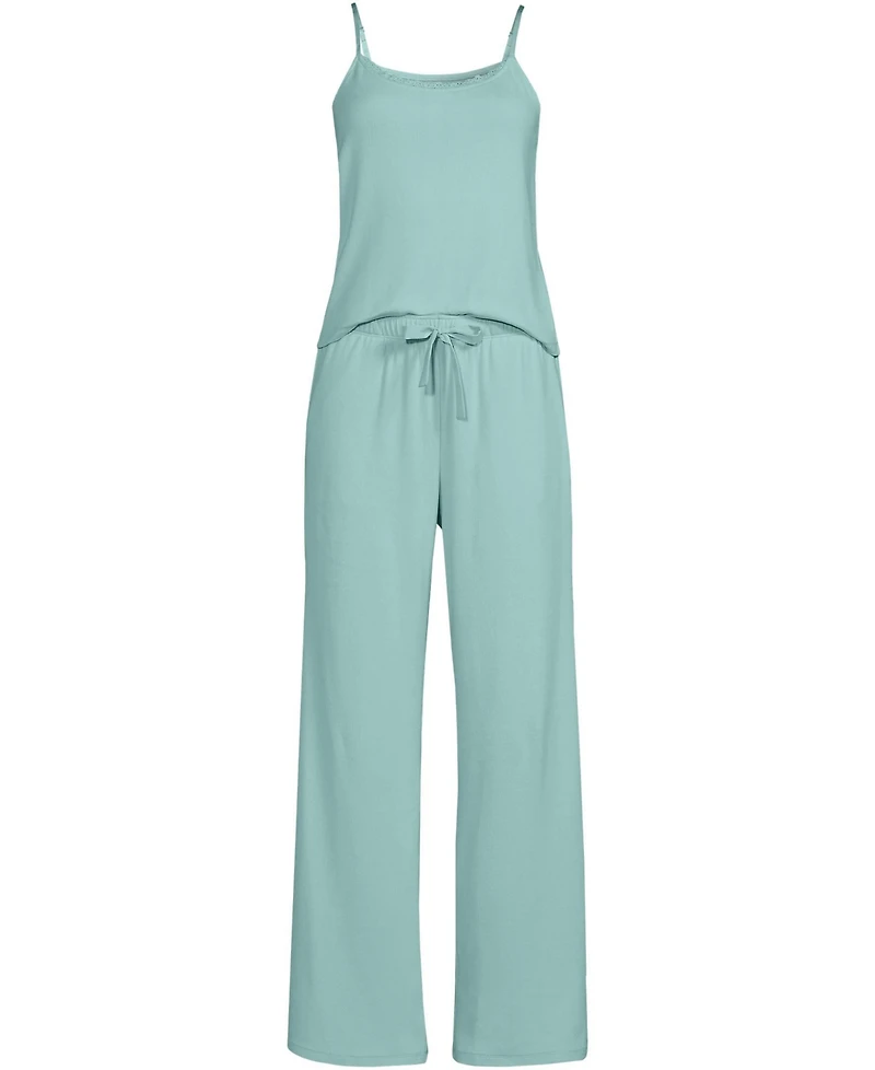 Lands' End Women's Pointelle 2 Piece Pajama Set