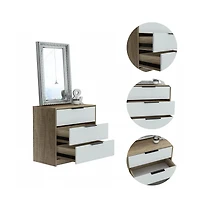Three-Drawer Dresser for Bedroom Storage and Organization