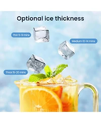 Zafro Countertop Ice Maker,30Lbs/24H,Automatic Cleaning Function and 24-Hour Timing Machine with Scoop&Ice Basket,for Home/Kitchen/Camping/Off