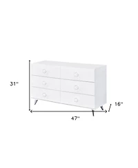 6-Drawer Manufactured Wood Dresser – Sleek Double Dresser for Clothes and Accessories