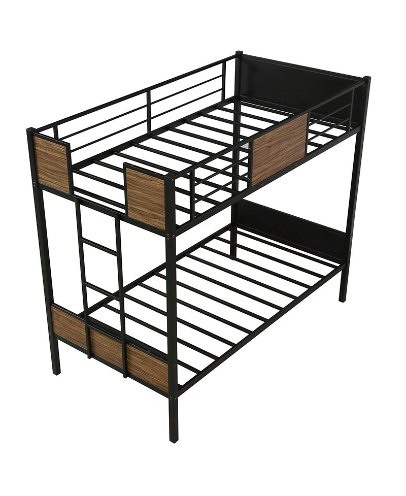 Space-Saving Bunk Bed Frame for Kids Adults and Guest Rooms