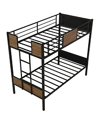 Space-Saving Bunk Bed Frame for Kids Adults and Guest Rooms
