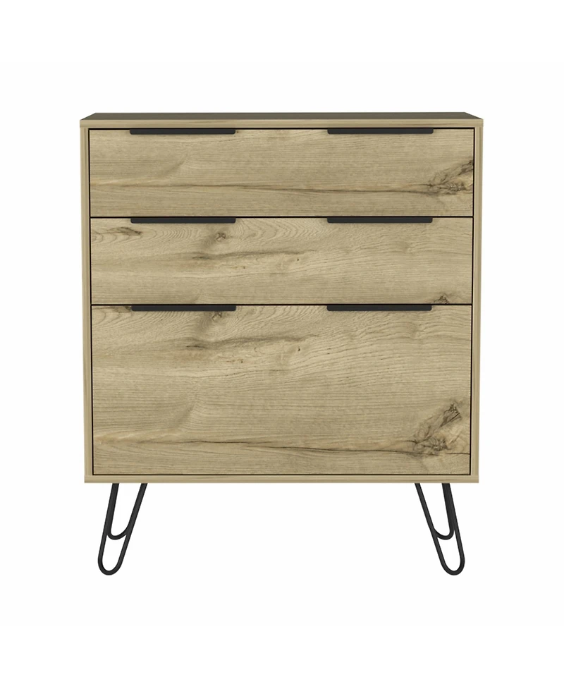 Stylish Three-Drawer Dresser with Smooth Glide Storage for Small Spaces