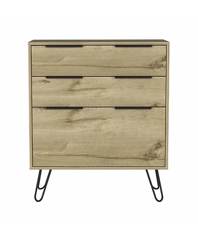 Stylish Three-Drawer Dresser with Smooth Glide Storage for Small Spaces