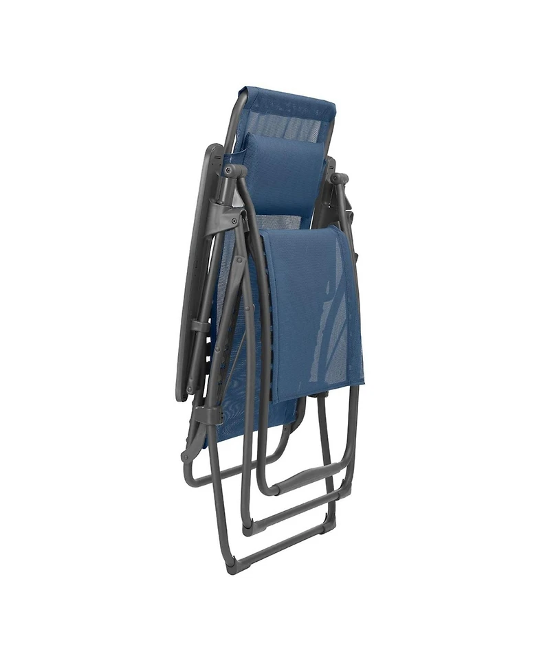 Reclining Steel Zero Gravity Chair with Cushion for Patio and Lawn
