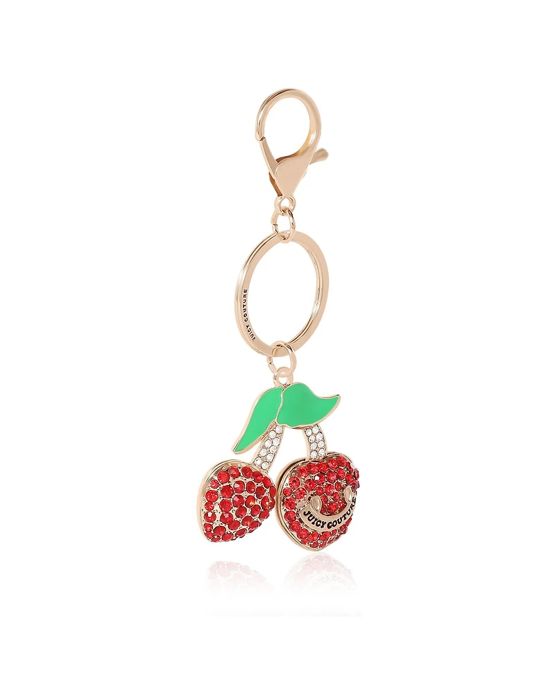 Juicy Couture Cherry Pave Charm Keychain