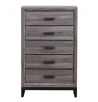 Solid Wood Five-Drawer Chest for Bedroom Storage and Organization
