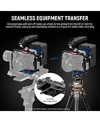 Neewer Foldable V Mount Battery Plate with Arca Type Camera Baseplate for RS4 RS3 Gimbal & Tripod, Lightweight Dslr Camera Video Rig Compatible with S