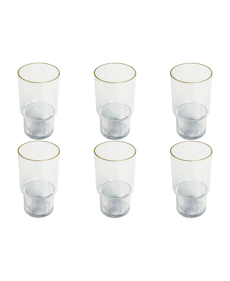 Abode Homewares Stax Optic Twist Coupe Glasses