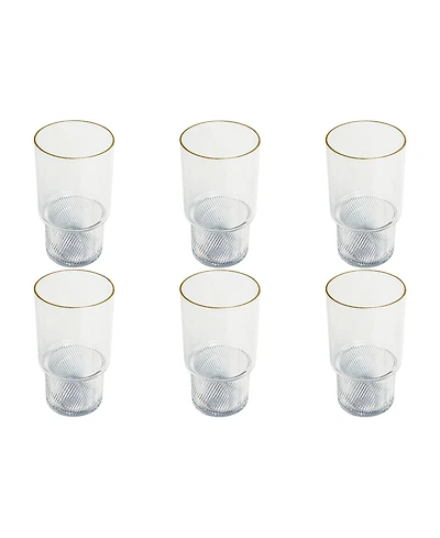 Abode Homewares Stax Optic Twist Coupe Glasses