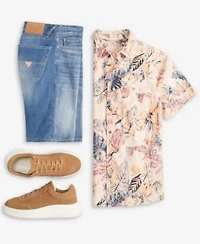 Guess Mens Floral Shirt Shorts Sneakers