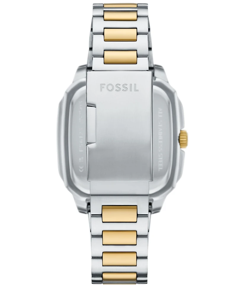 Fossil Men's Crosby Three-Hand Date Two-Tone Stainless-Steel Watch, 42mm