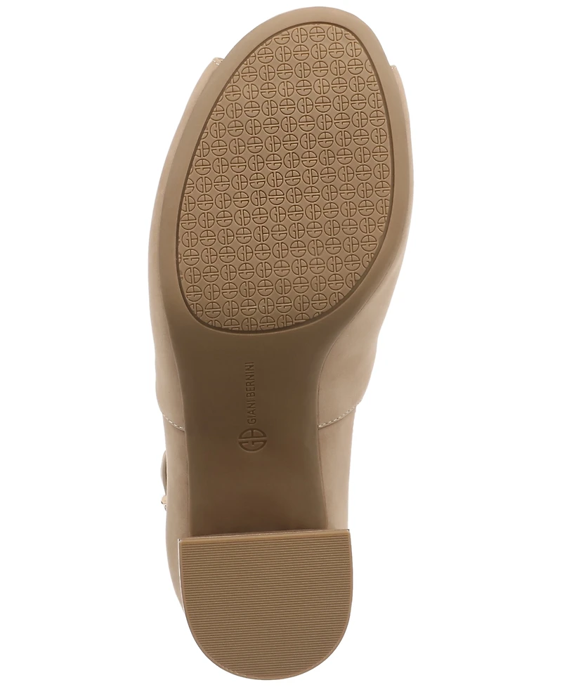Giani Bernini Women's Gaell Leather Block Heel Peep Toe Shooties, Created for Macy's