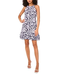 Msk Women's Embellished Printed Sleeveless A-Line Dress