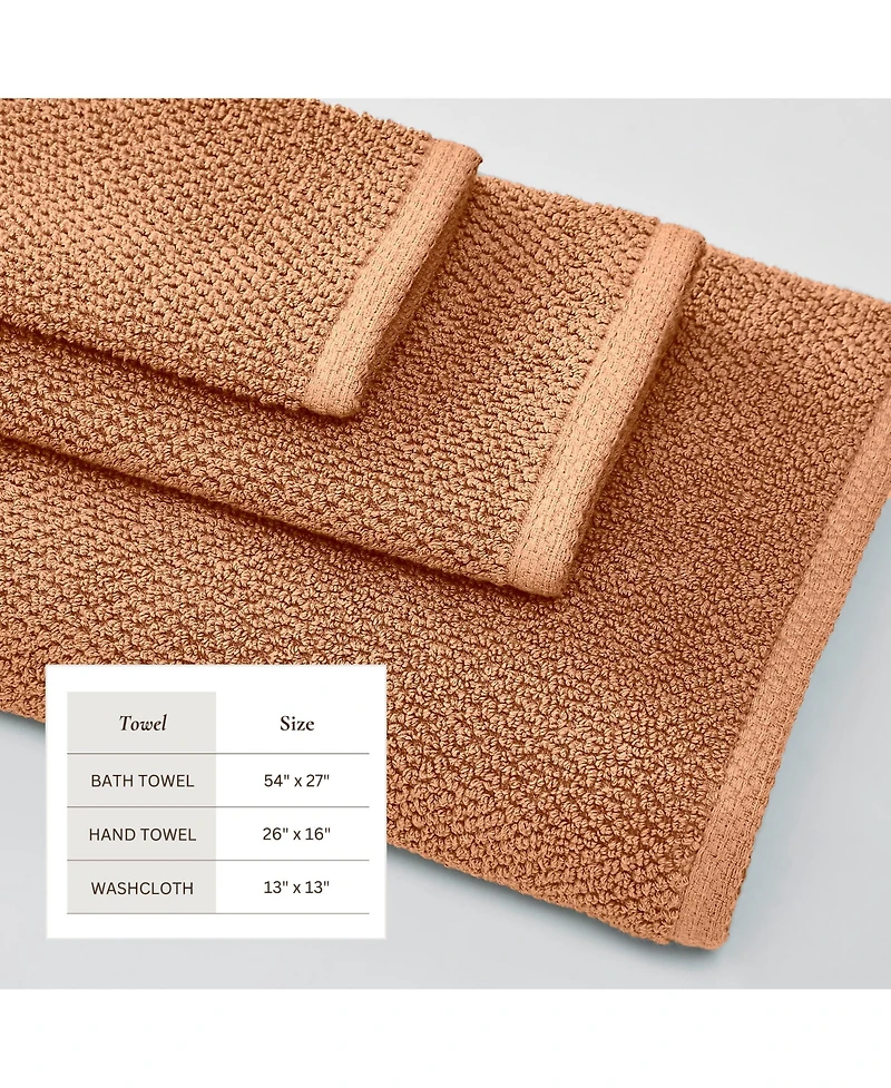 Linery & Co. Cotton Textured 6-Piece Bath Towel Set