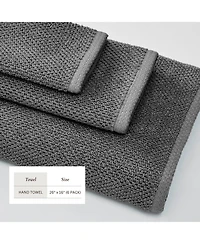 Linery & Co. Cotton Textured 6-Piece Hand Towel Set