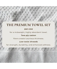 Linery & Co. Quick-Drying Cotton Diamond Waffle Textured Bath Towel, 54" x 27"