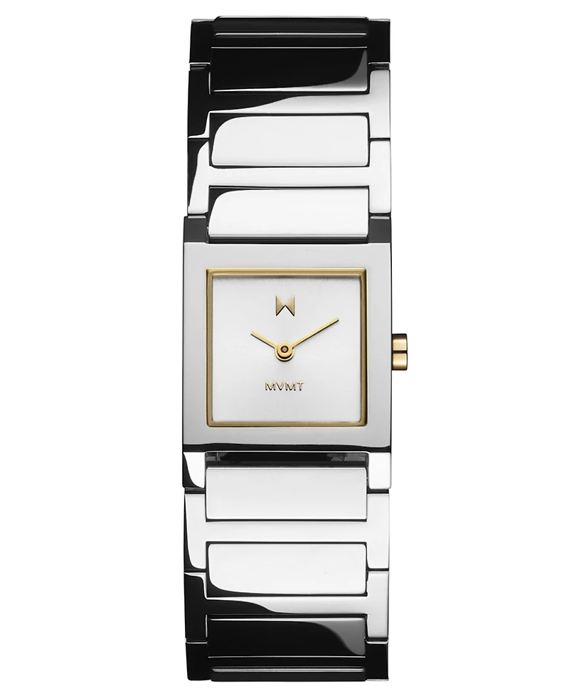 Mvmt Women's Marquee Square Silver Tone Stainless Steel Bracelet Watch, 22mm