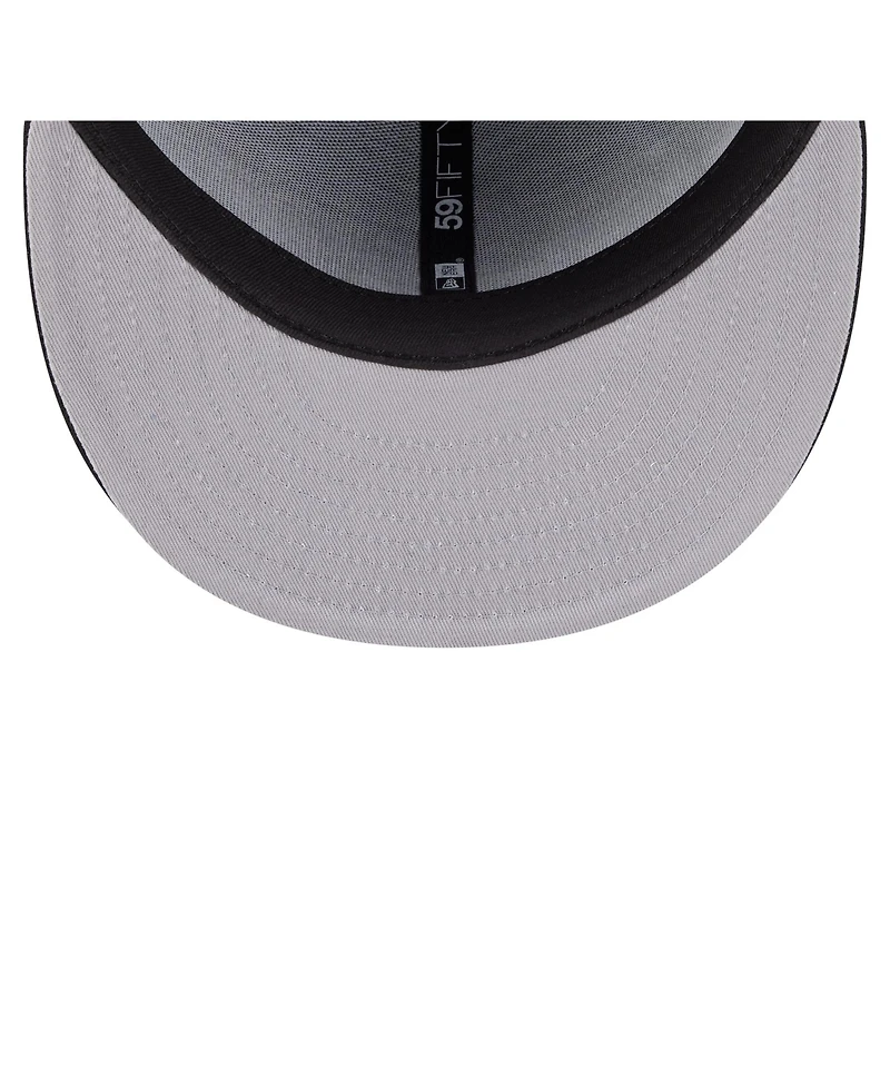 New Era Men's Black Chicago White Sox Overlap 59FIFTY Hat