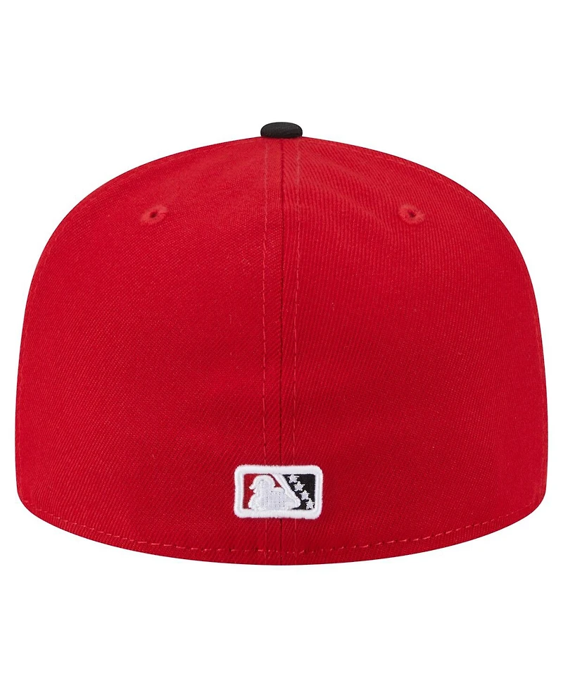 New Era Men's Red/Black Richmond Flying Squirrels Authentic Collection 59FIFTY Hat