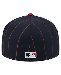 New Era Men's Navy Boston Red Sox Pinstripe 59FIFTY Hat