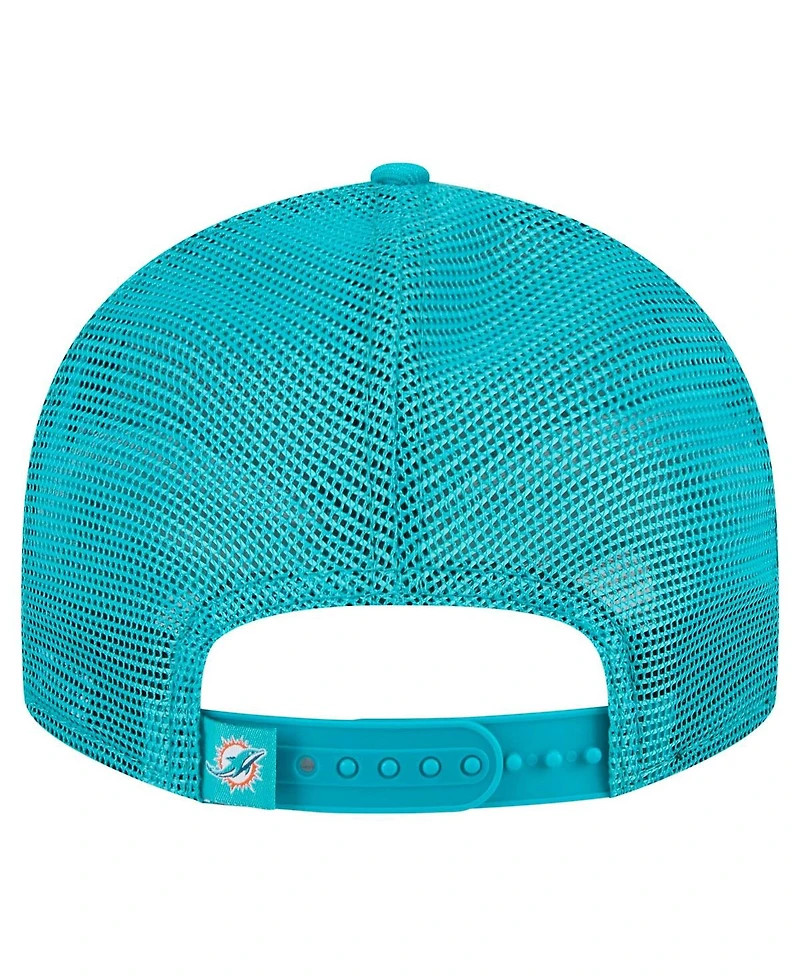 New Era Men's Aqua Miami Dolphins Low Profile 9FIFTY Snapback Hat