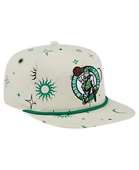 New Era Men's Cream Boston Celtics Lunar Golfer Snapback Hat