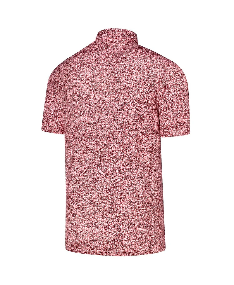 Antigua Men's Red Usmnt Field Ditsy Polo Shirt