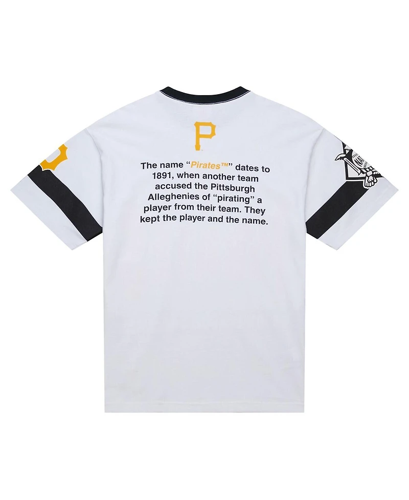 Mitchell & Ness Men's White Pittsburgh Pirates Cooperstown Collection Team Origins Premium T-Shirt