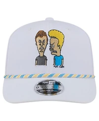 New Era Men's White Beavis and Butt-Head Rope 9SEVENTY Stretch-Snap Adjustable Hat