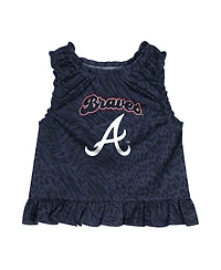 Outerstuff Baby Boys and Girls Navy Atlanta Braves Playground Dress Bloomers Set
