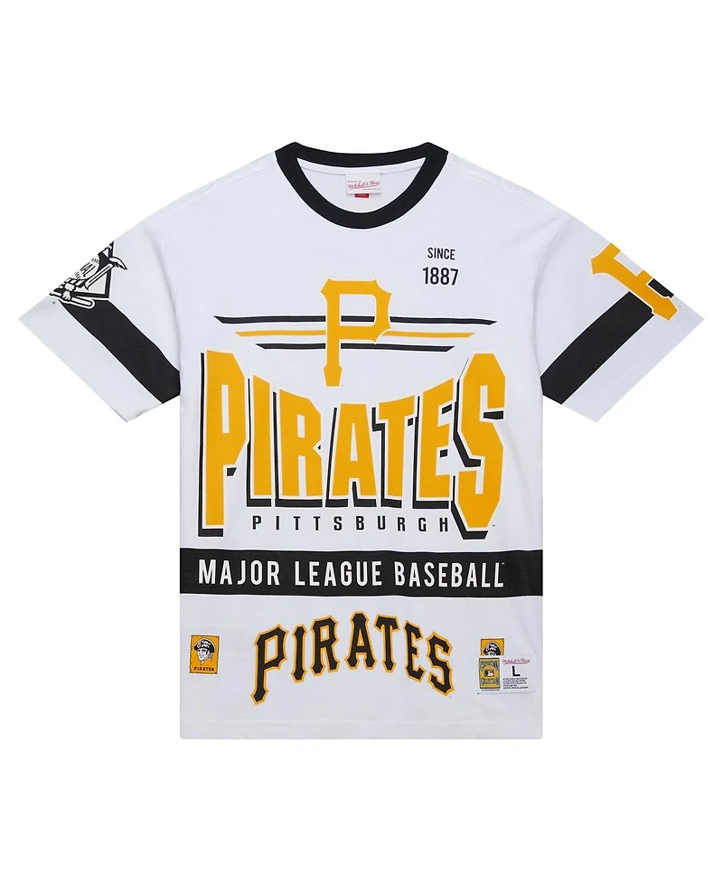 Mitchell & Ness Men's White Pittsburgh Pirates Cooperstown Collection Team Origins Premium T-Shirt