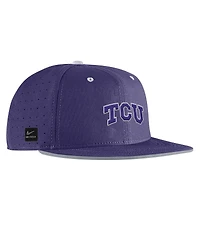 Nike Men's Purple Tcu Horned Frogs On-Field True Performance Baseball Fitted Hat
