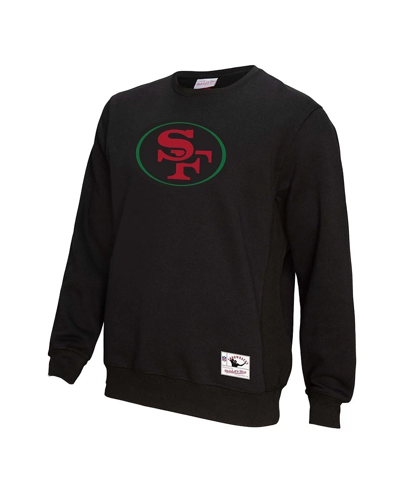 Mitchell & Ness Men's and Women's Black San Francisco 49ers Excellence Collection Icon Pullover Sweatshirt