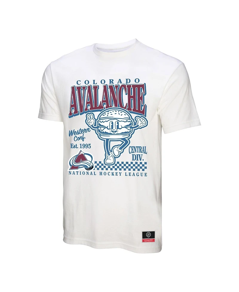 Mitchell & Ness Men's White Colorado Avalanche Local Food T-Shirt