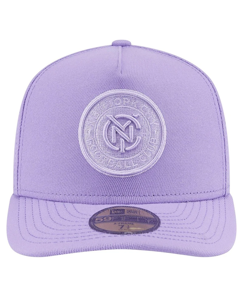 New Era Men's Purple York City Fc Color Pack A-Frame 59FIFTY Fitted Hat