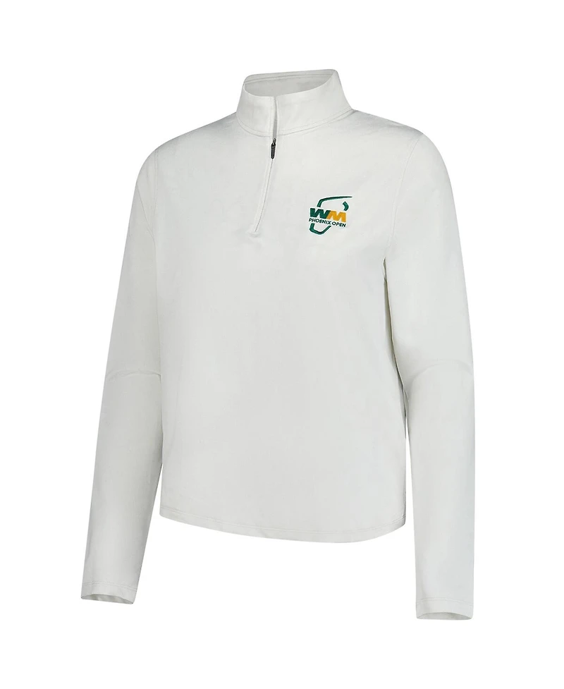 Under Armour Women's White 2025 Wm Phoenix Open Rose Jacquard Quarter-Zip Top