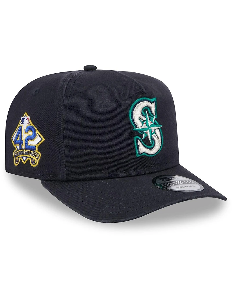 New Era Men's Navy Seattle Mariners 2025 Jackie Robinson Day Golfer Adjustable Hat